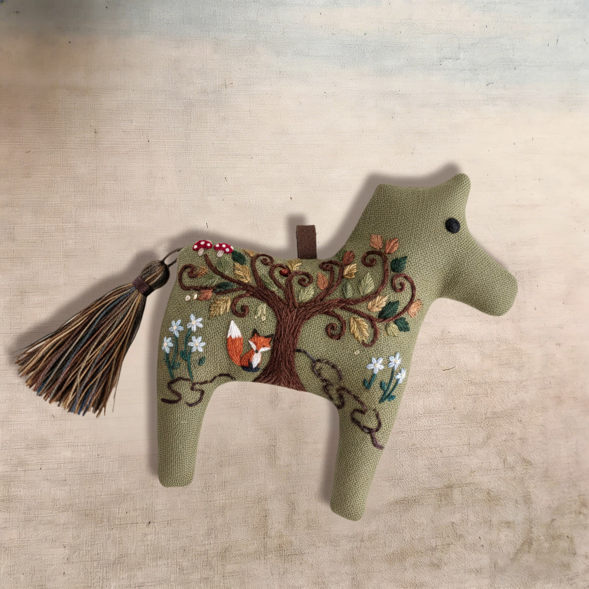 Rubbyoo Dala Horse Embroidery Kit - Tree Of Life Fox | Boho-style Craft | Artistic Home Accent - image 9