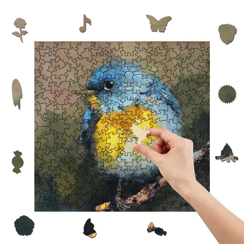 Rubbyoo Bluebird - Wooden Jigsaw Puzzle