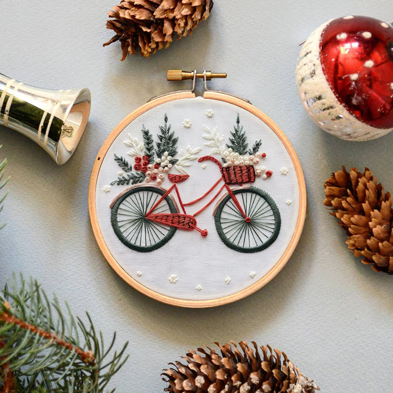 Rubbyoo Embroidery Kit-  Christmas Bike - image 8