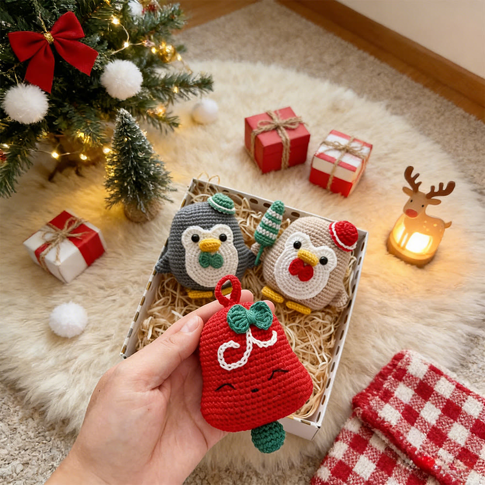 Diy Handmade Holiday Animal Crochet Kit - Handmade Christmas Collection | perfect doll for kid - Bell - image 3
