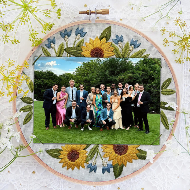 Rubbyoo Embroidery Photo Frame Kit - Sunflower Memory | Photo Collection Artwork | Perfect Gifts For Friends - image 3
