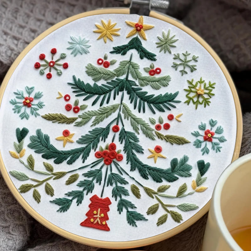Rubbyoo Embroidery Kit - Christmas Tree | Handmade Festive Craft | Unique Christmas Gift - image 4
