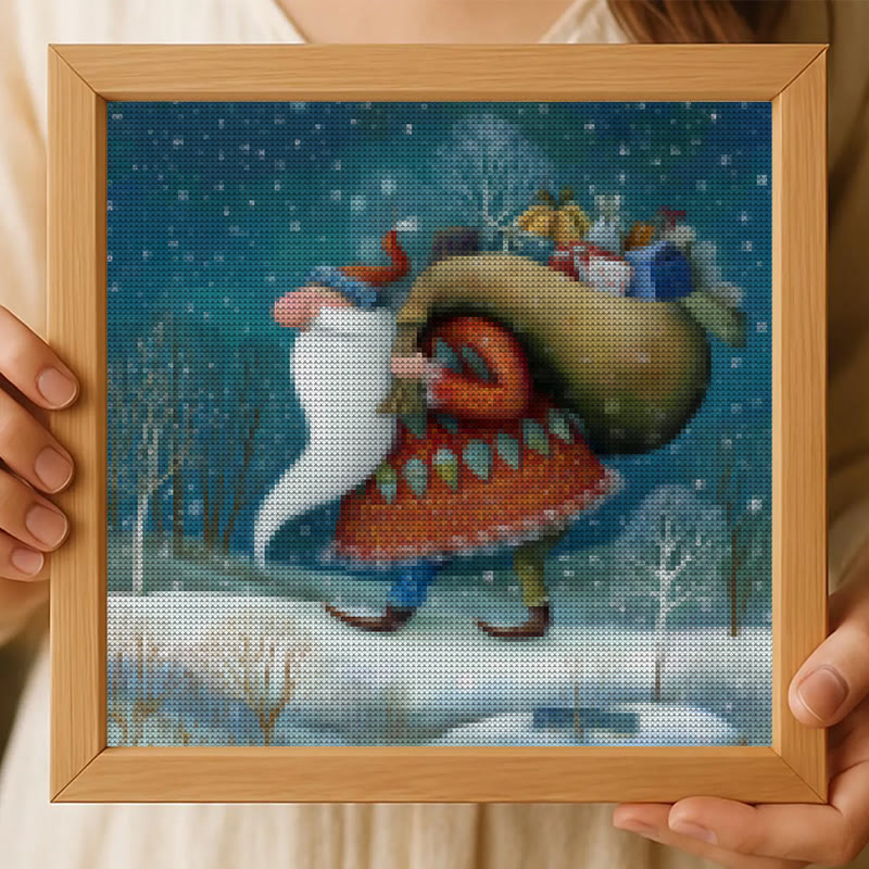Cross Stitch Kit - Kindness Santa Claus | Christmas Hanging Craft | Unique Christmas Collection  - image 9
