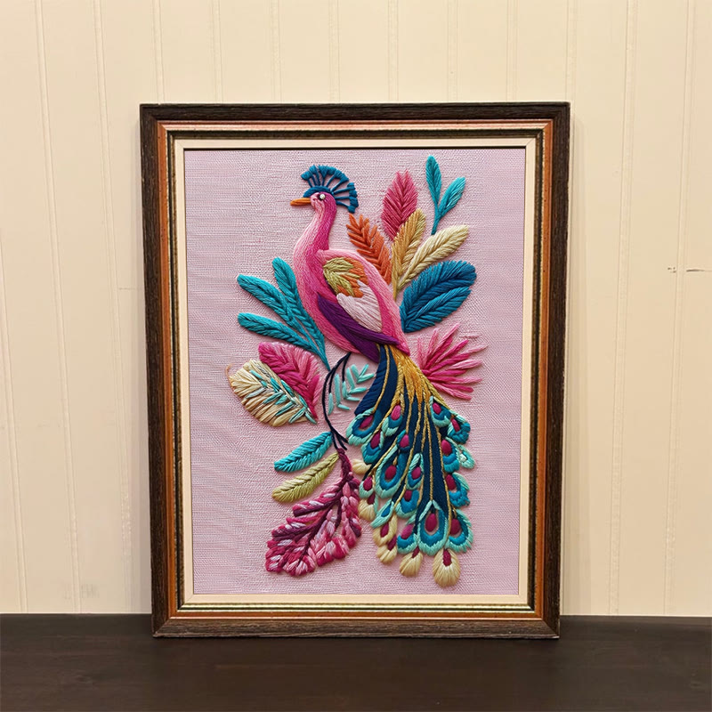 Rubbyoo Embroidery Kit - Stunning Peacock | Diy Animal Artwork | Unique Home Decor - image 7