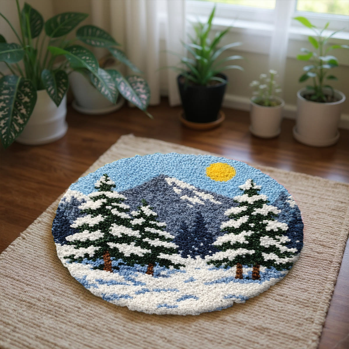 Rubbyoo Latch Hook Rug Kit - Winter View | Handmade Door Mat | diy housewarming craft - image 8
