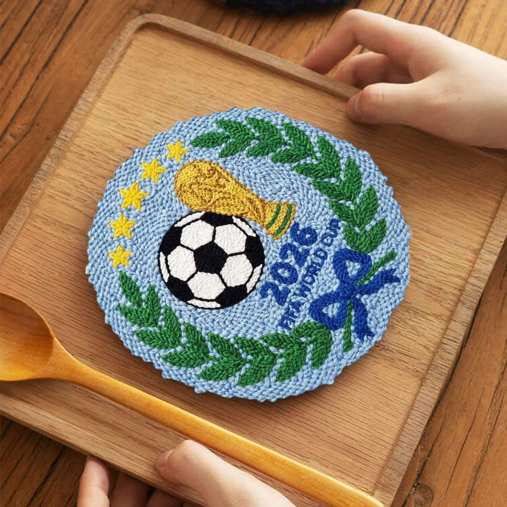 Football Game  Punch Needle Kit - Handmade Textured Sewing Kit | World Cup 2026 Motif Gift For Soccer Fans - image 9