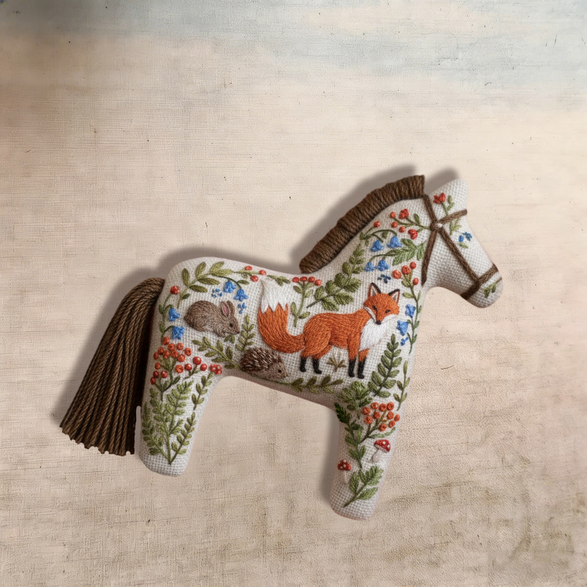 Rubbyoo Dala Horse Embroidery Kit - Fox and Woodland Friends | Beginner-Friendly Craft | Cute Gift Option - image 8