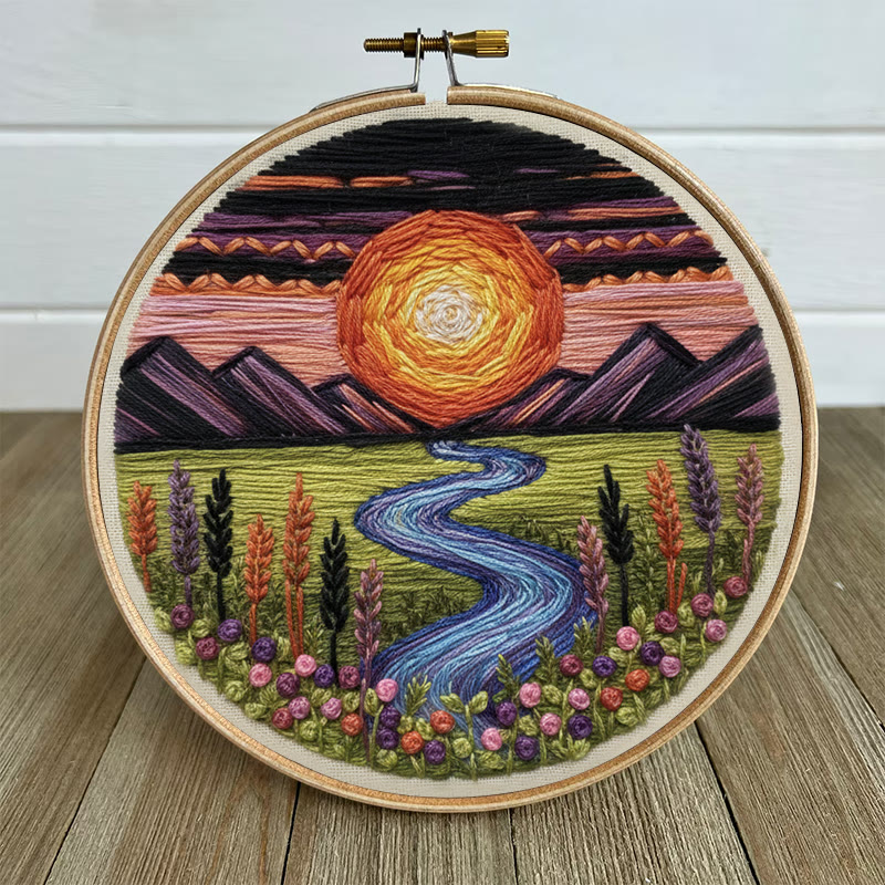 Rubbyoo Embroidery Kit - Mystery View | Special Landscape Craft | Decorative Hoop Art - image 5