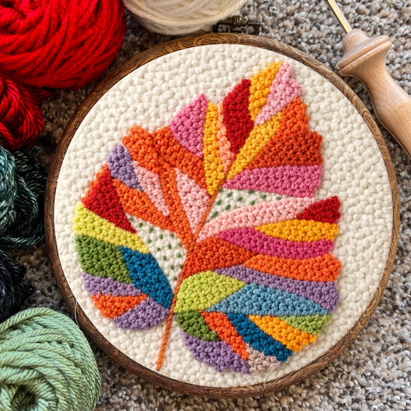 Vibrant Maple Leaf Punch Needle Kit - Entry Level Diy | Exquisite Home Piece - image 7