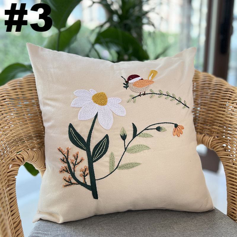 Embroidered Pillow Case Kits  | Wedding Living Room Gift | Diy Sewing Cushion Cover - #3 - image 4