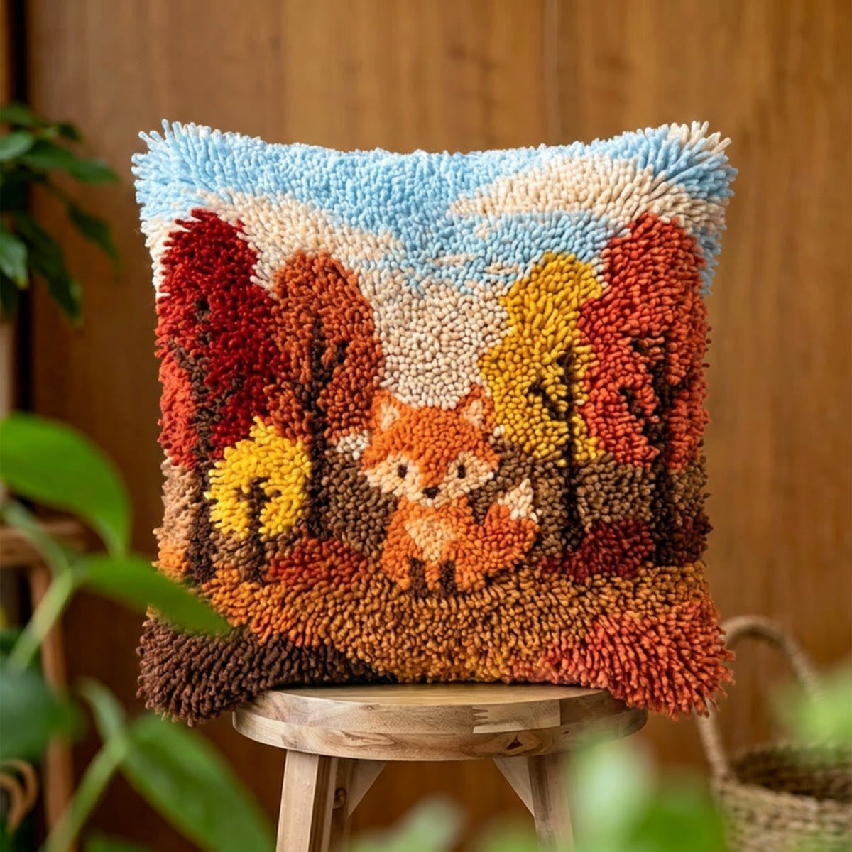 Rubbyoo Latch Hook Pillow Kit - Autumn Fox | Handmade Fall Season Craft | Unique Thanksgiving Gifts - image 6