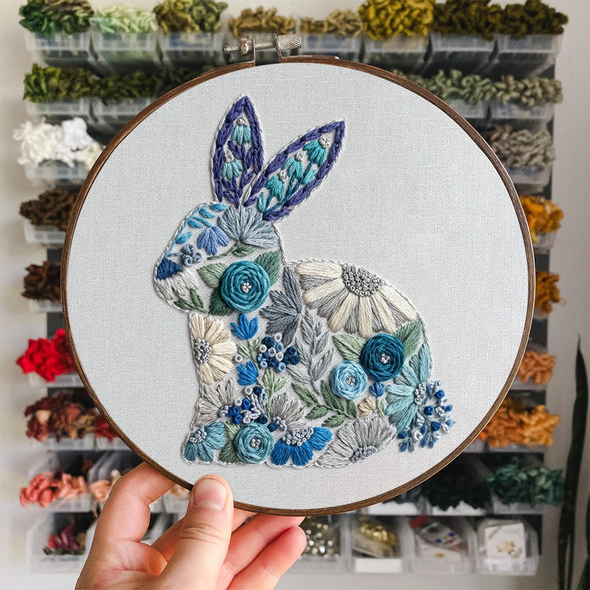 Rubbyoo Embroidery Kit - Spring Bunny | Beginner Animal Kit | Diy Sewing Project - image 5