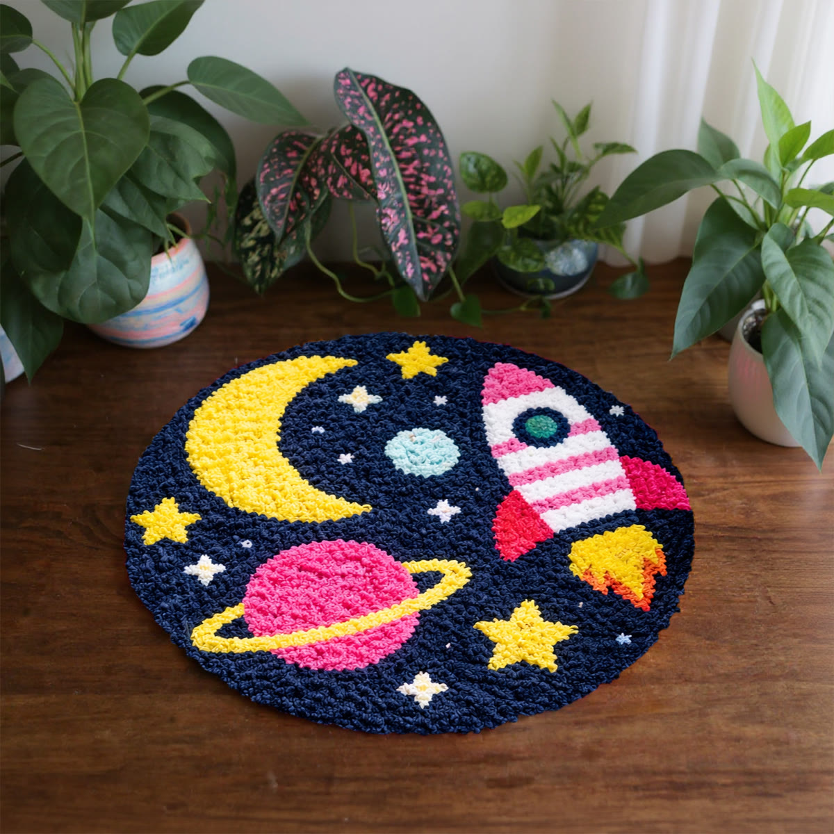 Rubbyoo Latch Hook Rug Kit - Universe | Carpet For Living Room | Diy Nursery Mat - image 6
