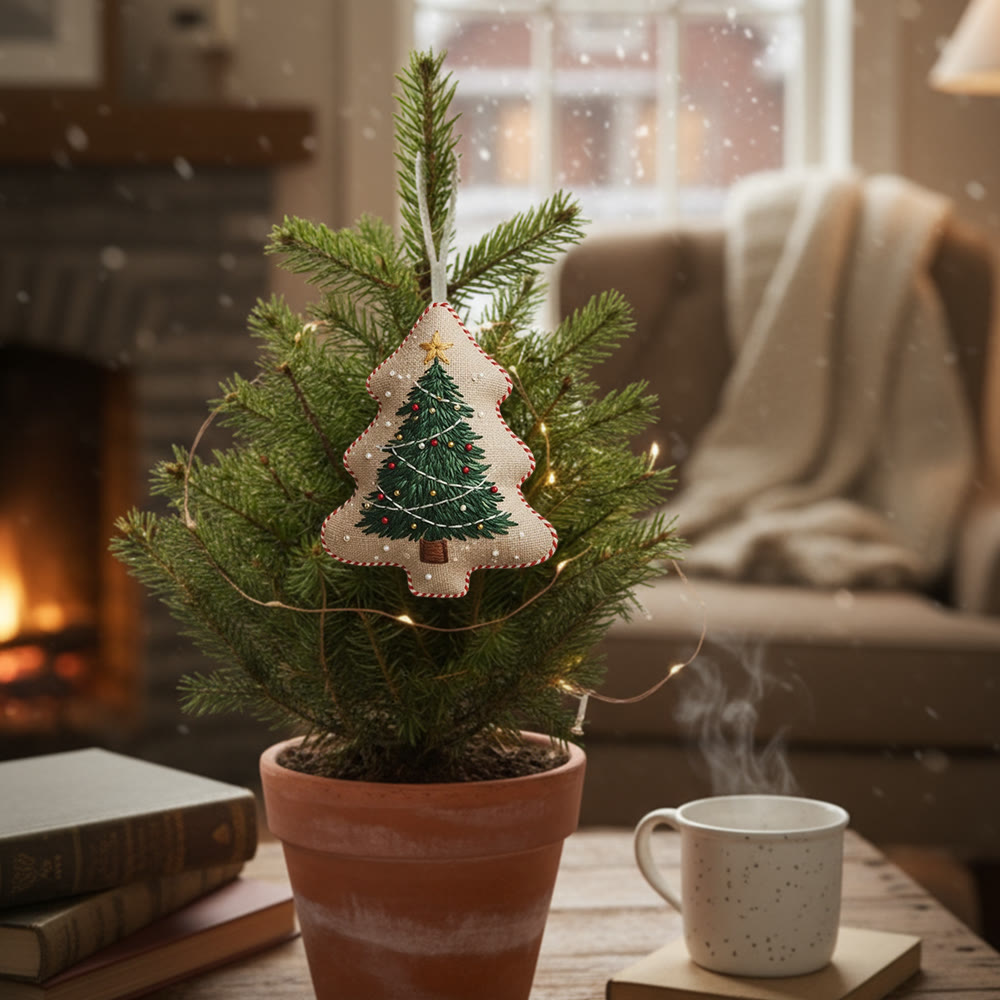 Rubbyoo Tree-shaped Embroidery Kit - Classic Christmas Tree | Diy Project For Beginners | Ideal For Cozy Home Decor - image 6