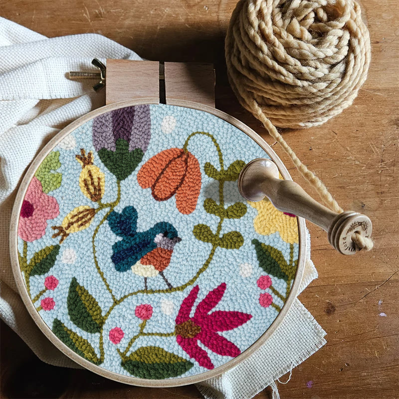 Colorful Bird And Blooming Floral Punch Needle Kit – Charming Handmade Gift | Beginner-friendly Diy - image 9