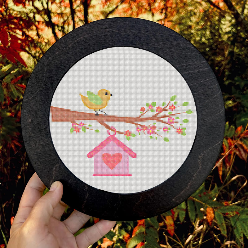  Cross Stitch Kit - Little Bird On A Branch | Creative Wall Decoration | Unique Stitch Artwork - image 9