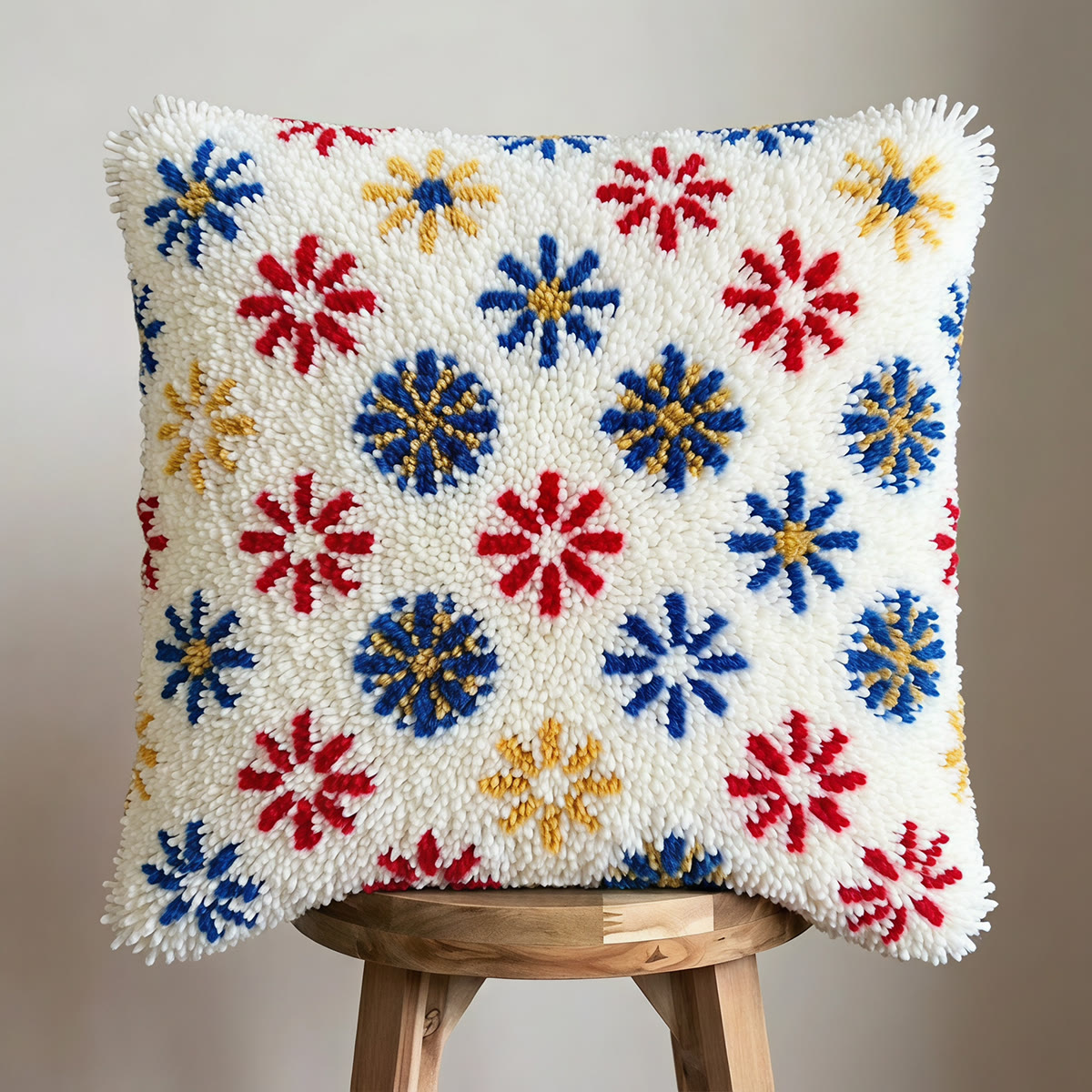 Rubbyoo Latch Hook Pillow Kit - Dazzling Fireworks | Easy Handmade Art | Perfect For Home Decor - image 5