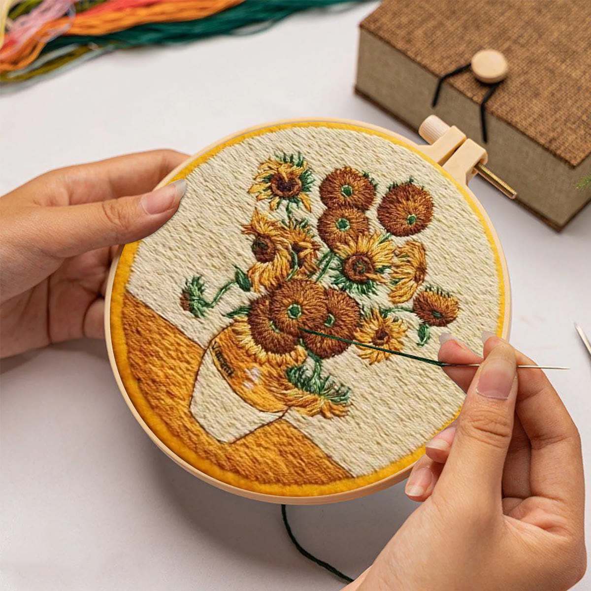 Rubbyoo Embroidery Kit- Van Gogh Sunflowers - image 3