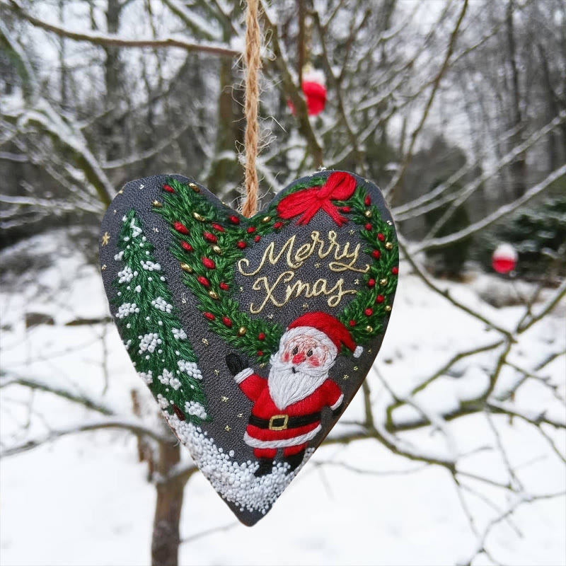 Rubbyoo Heart Embroidery Kit - Merry Christmas | Diy Holiday Collection | Nice Gifts For Friends - image 4