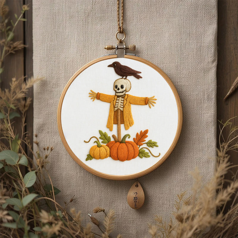 Rubbyoo Embroidery Kit - Spooky Scarecrow | Creative Halloween Craft | Nice Hanging Decor - image 9