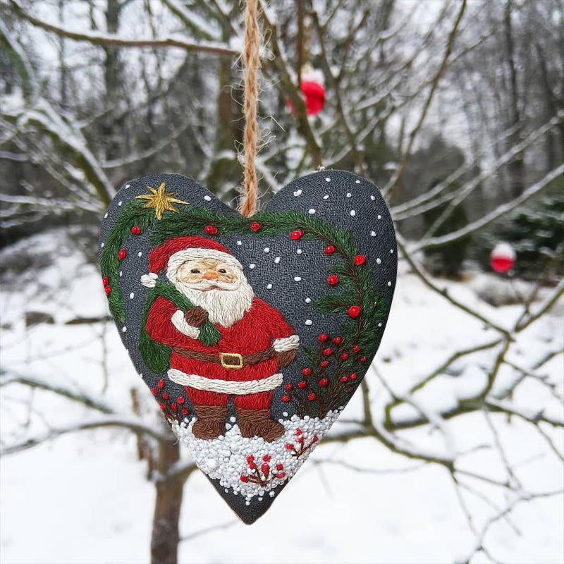 Rubbyoo Heart Embroidery Kit - Santa Claus | Unique Christmas Gift | Diy Hanging Craft  - image 6