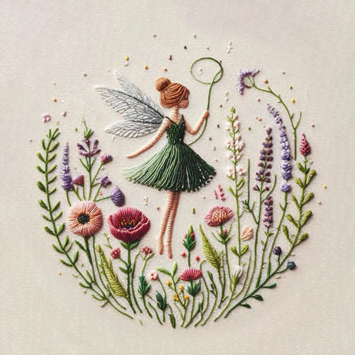 Rubbyoo Embroidery Kit - Dancing Flower Fairy |  Ideal Artwork For Friends - image 10