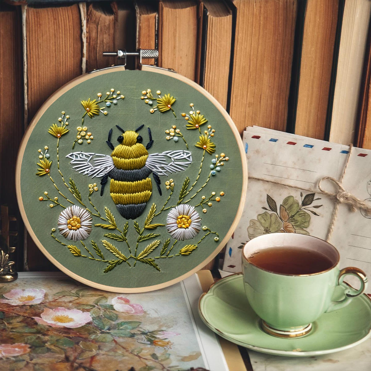 Rubbyoo Embroidery Kit-  Daisy Honey Bee - image 5