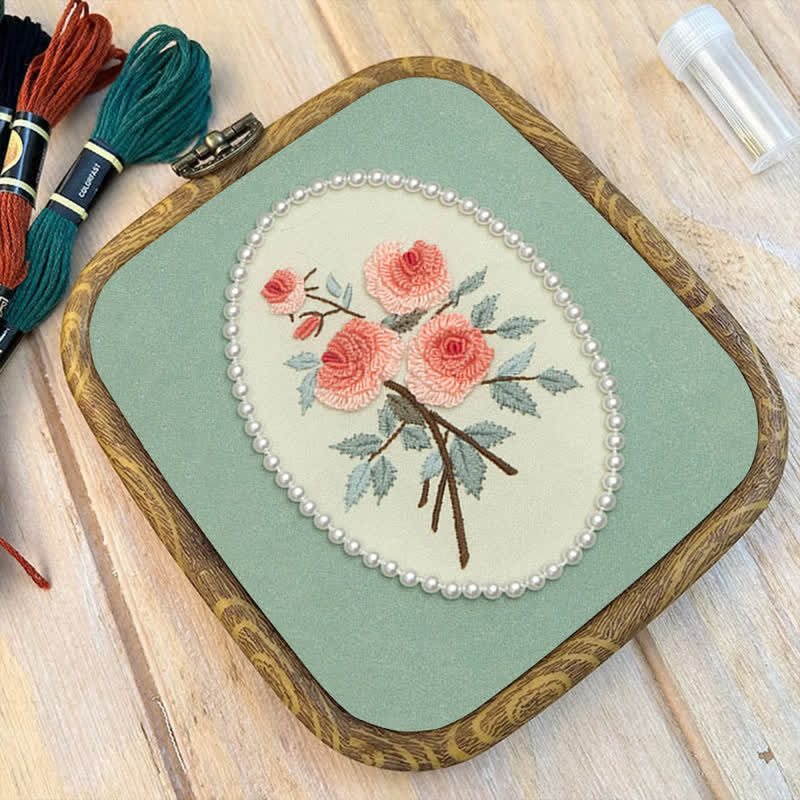 Rubbyoo Embroidery Kit- Pearl Flower Handmade Diy Kit - image 10