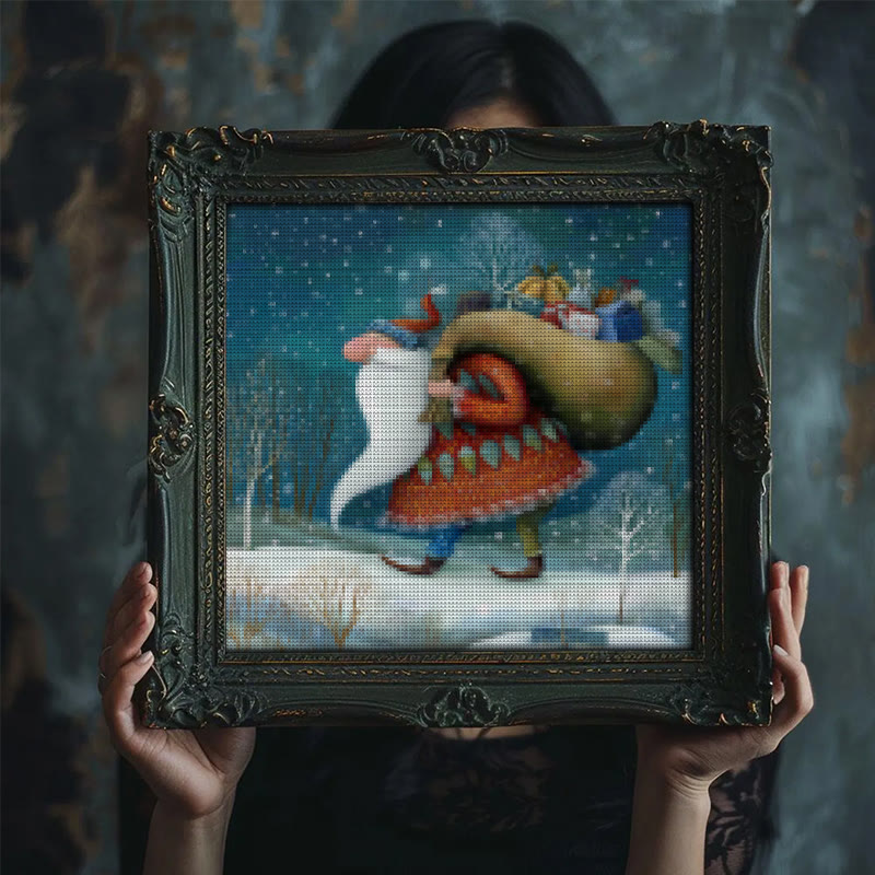 Cross Stitch Kit - Kindness Santa Claus | Christmas Hanging Craft | Unique Christmas Collection  - image 3