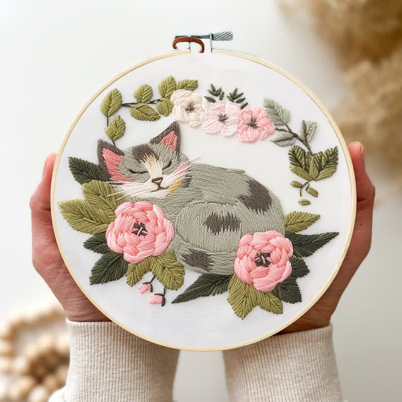 Rubbyoo Embroidery Kit - Sleeping Cat - image 4