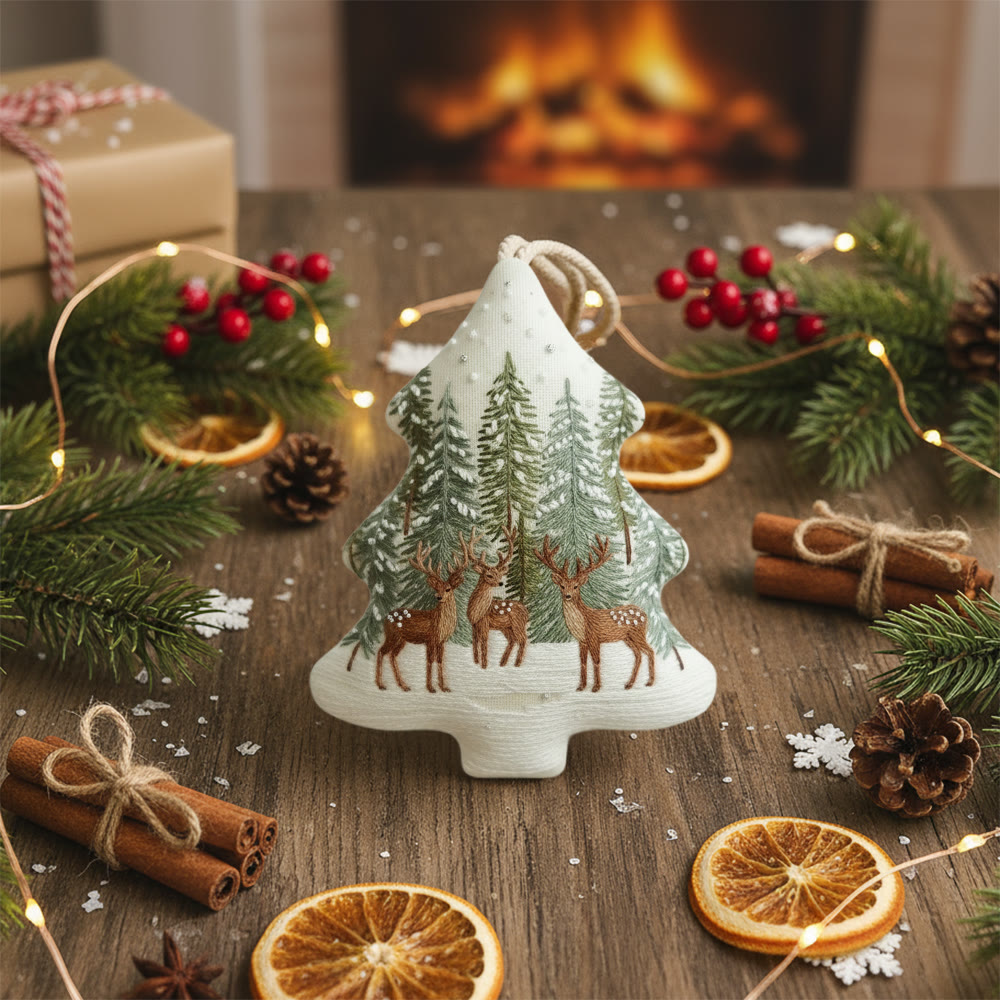 Rubbyoo Tree-shaped Embroidery Kit - Winter Forest | Winter Collection Craft | Unique Needle Art - image 8