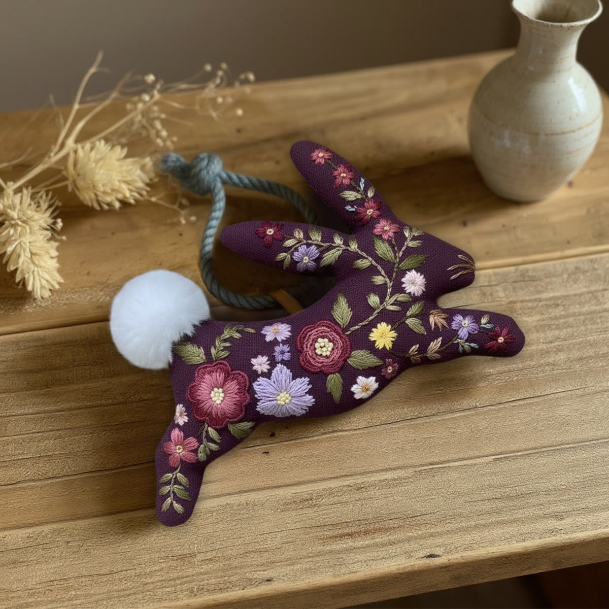 Rubbyoo Rabbit Embroidery Kit - Floral Bunny  | Gift For Her | Diy Holiday Decoration - image 8