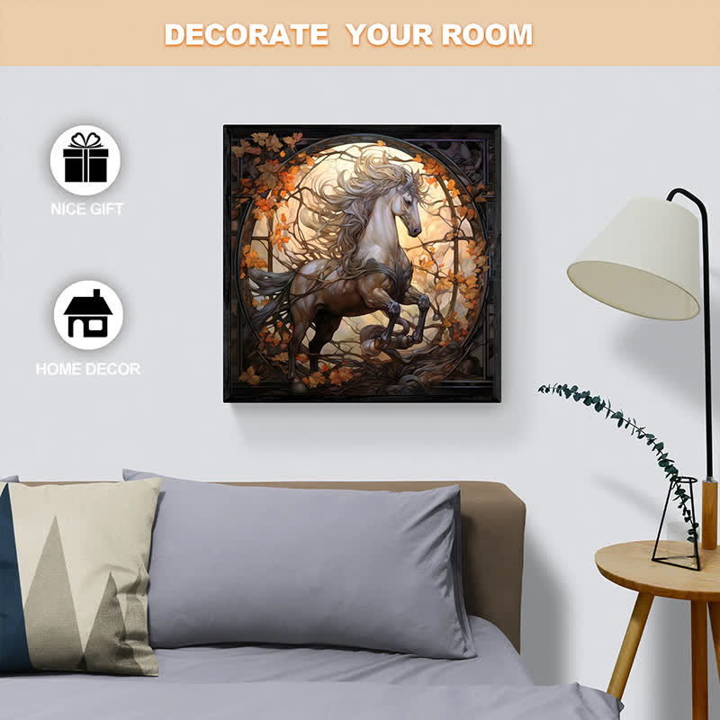 Wild white horse - Wooden Jigsaw Puzzle