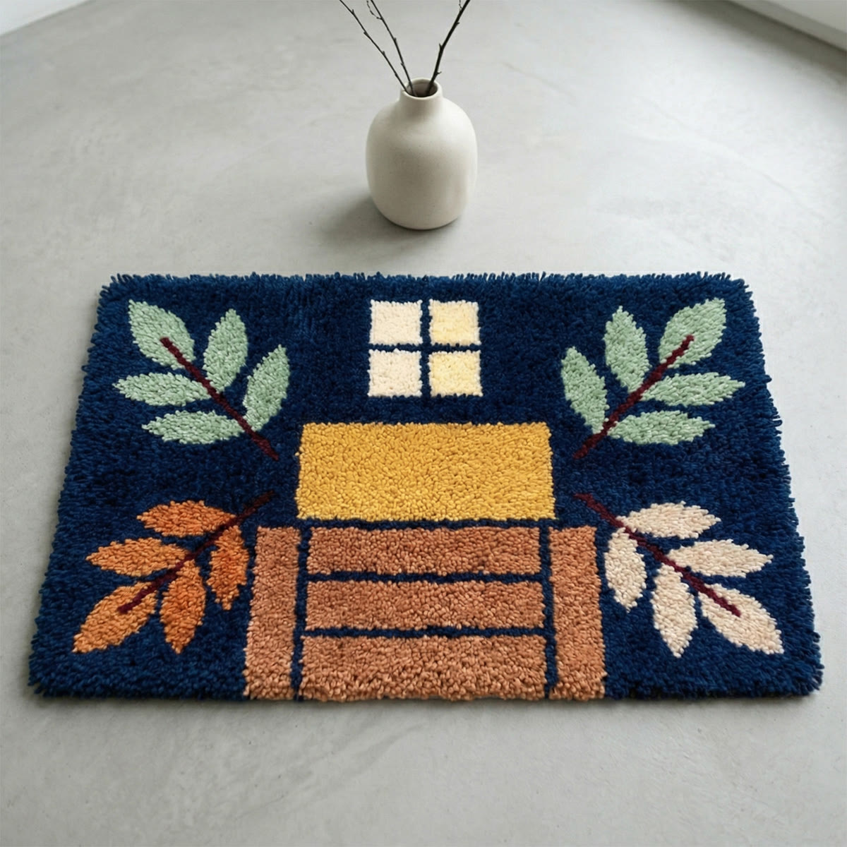 Rubbyoo Latch Hook Rug Kit - Abstract Art | Diy Bedroom Carpet | Handmade Craft For Beginner - image 8