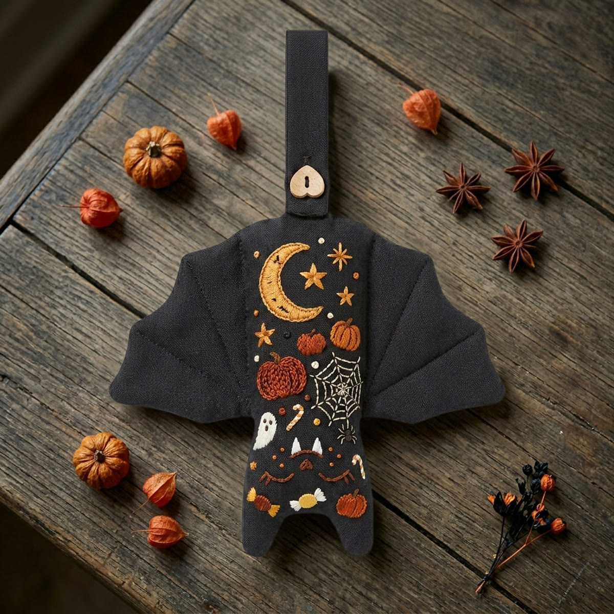 Rubbyoo Bat Embroidery Kit - Halloween Sampler | Spooky Gift For Friend | Cozy Autumn Home Decor - image 11