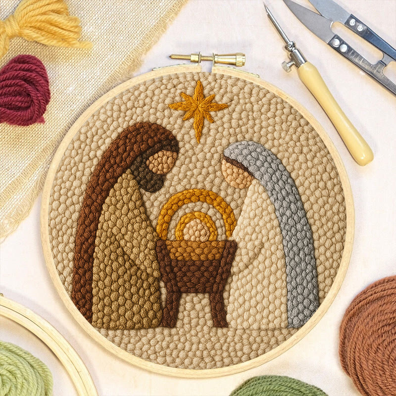 Christmas Nativity Punch Needle Kit - Diy Christmas Pattern | Perfect Wall Hanging  - image 4
