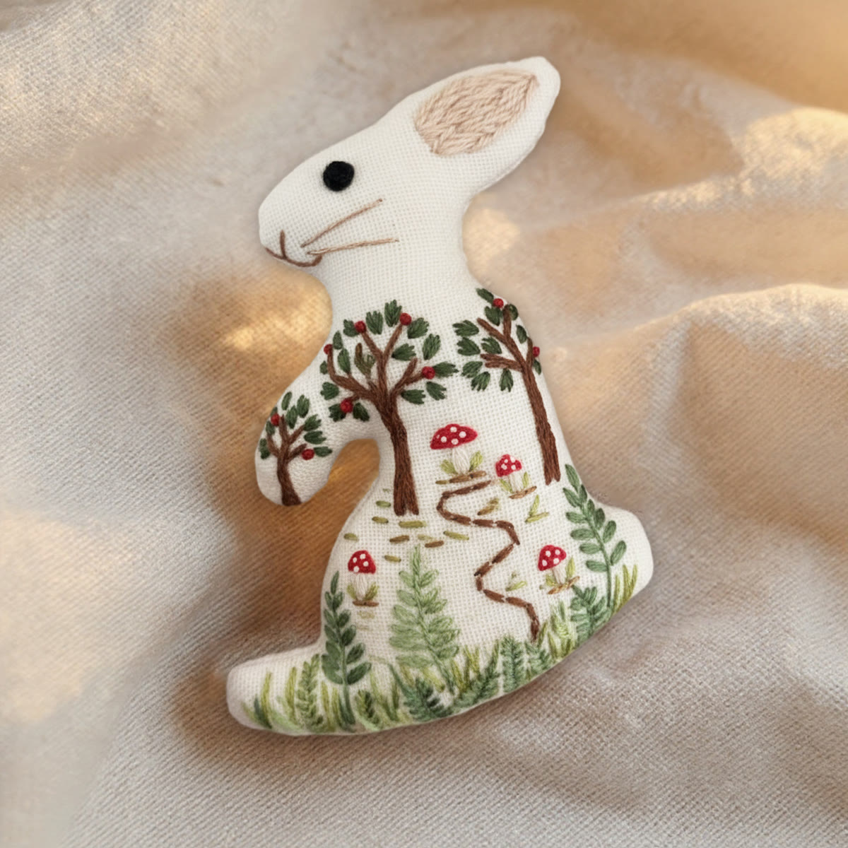 Rubbyoo Rabbit Embroidery Kit - Spring Forest | Beginner Handmade Design | Unique Birthday Gift - image 8