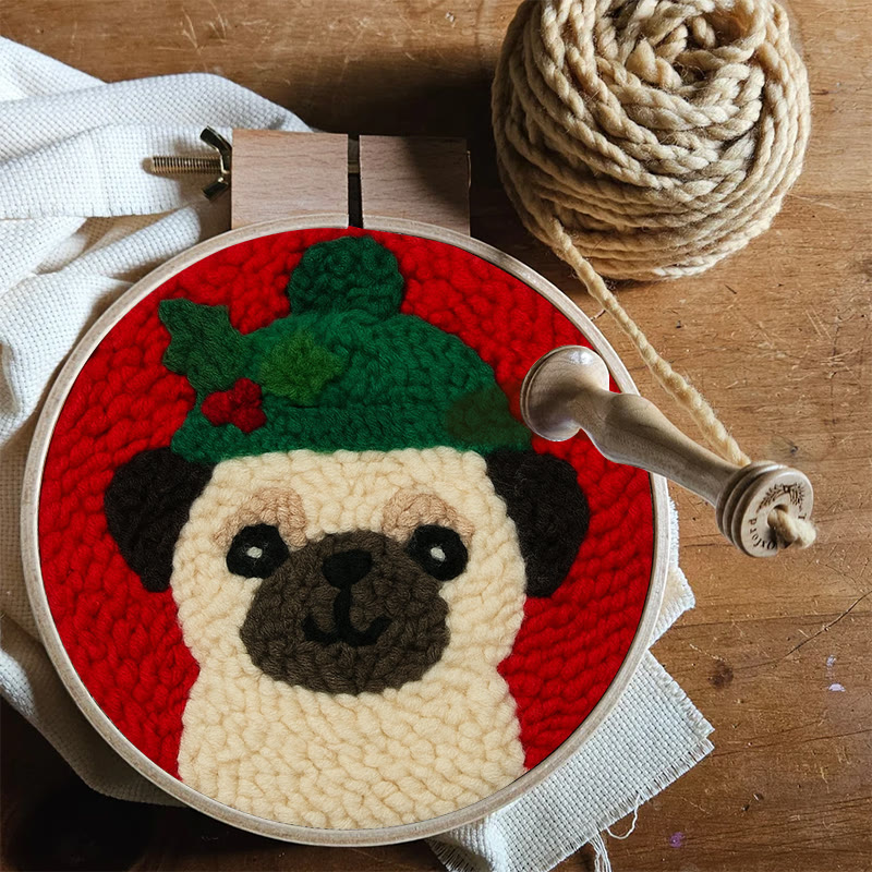 Charming Pug Punch Needle Kit – Fun Handcraft | Ideal Holiday Gift - image 10