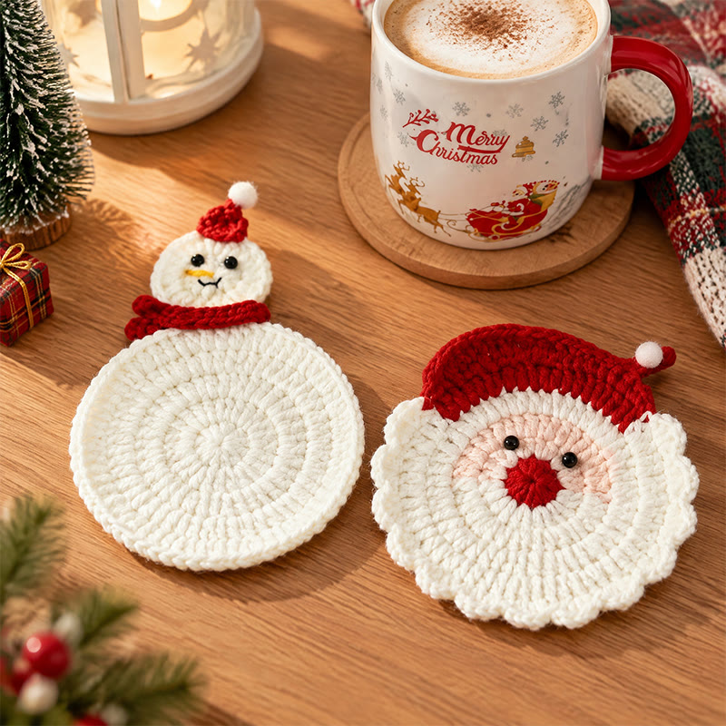 Rubbyoo Crochet Christmas Coasters – Handmade Seasonal Heat Insulation Pad | Cozy Festive Table Decor - image 2