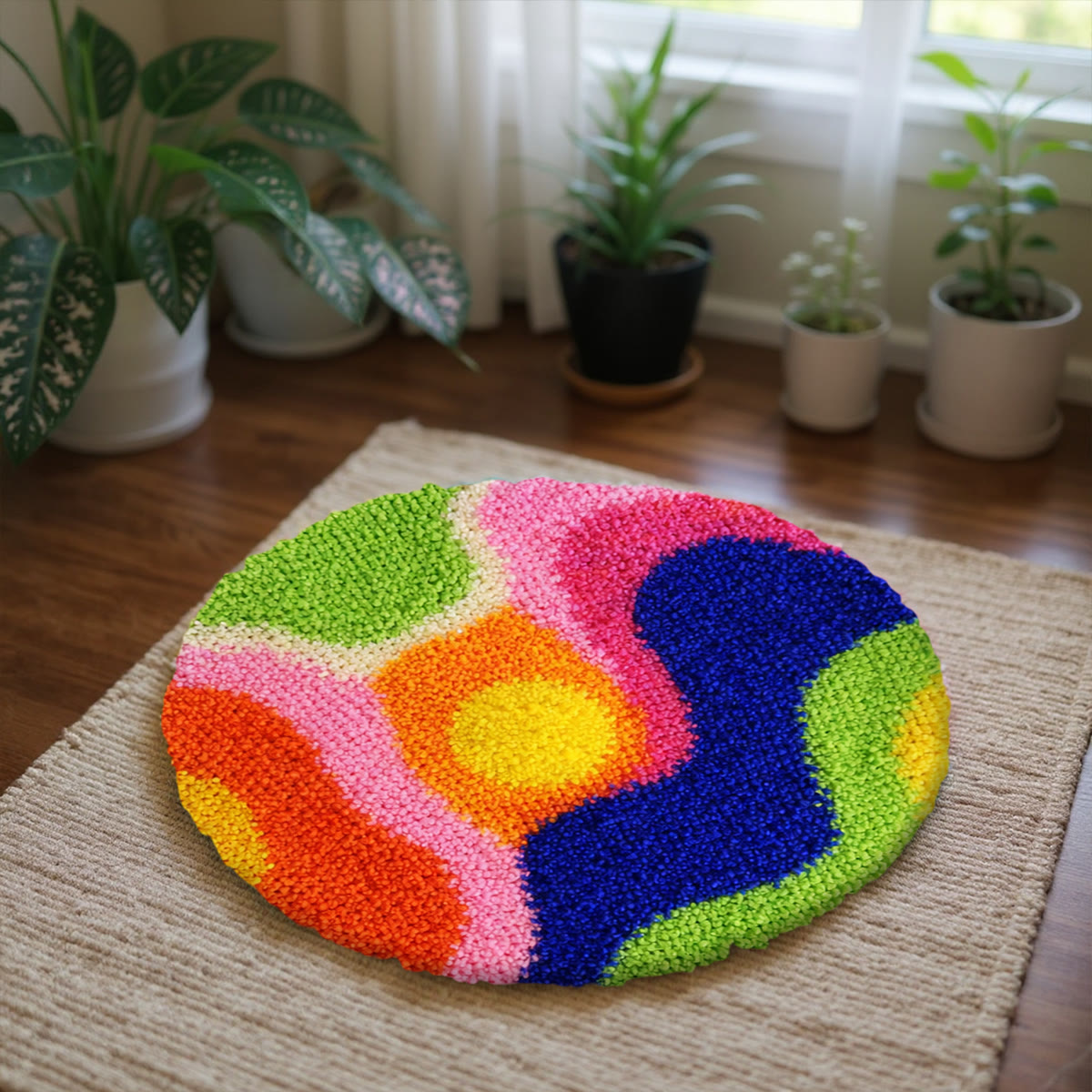 Rubbyoo Latch Hook Rug Kit - Colourful Design | Handmade  Room Decor | Special Gift For Friend - image 5