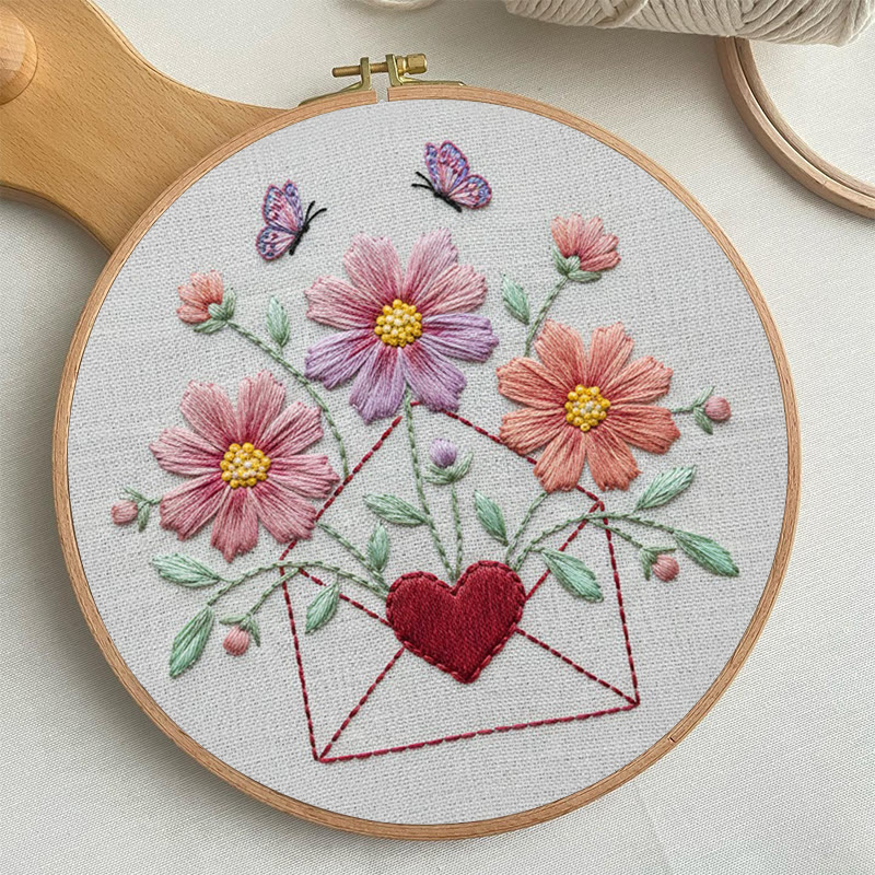 Rubbyoo Embroidery Kit - Flower Letter | Beginner Handmade Craft | Unique Stitch Artwork - image 6