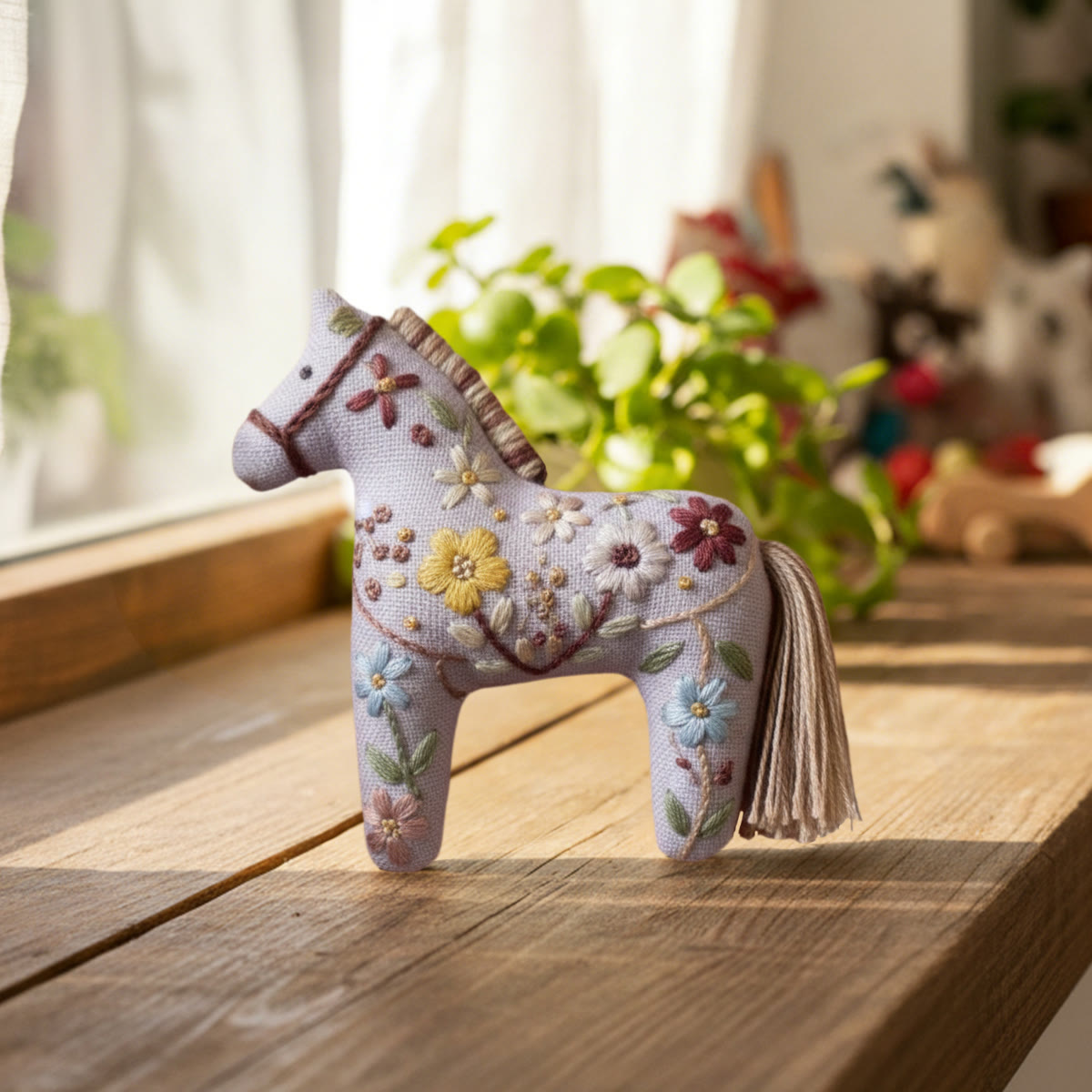 Rubbyoo Dala Horse Embroidery Kit - Springtime Flowers | Sewing Handmade Gift | Lovely Ornaments - image 2