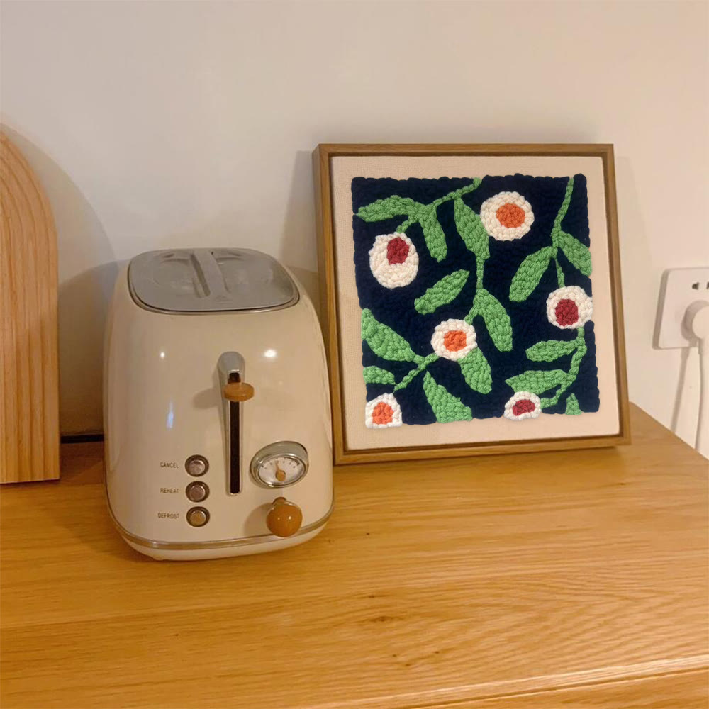 Blooming Flower Square Punch Needle Kit - Handmade Home Decoration | Floral Craft For Mom - image 8