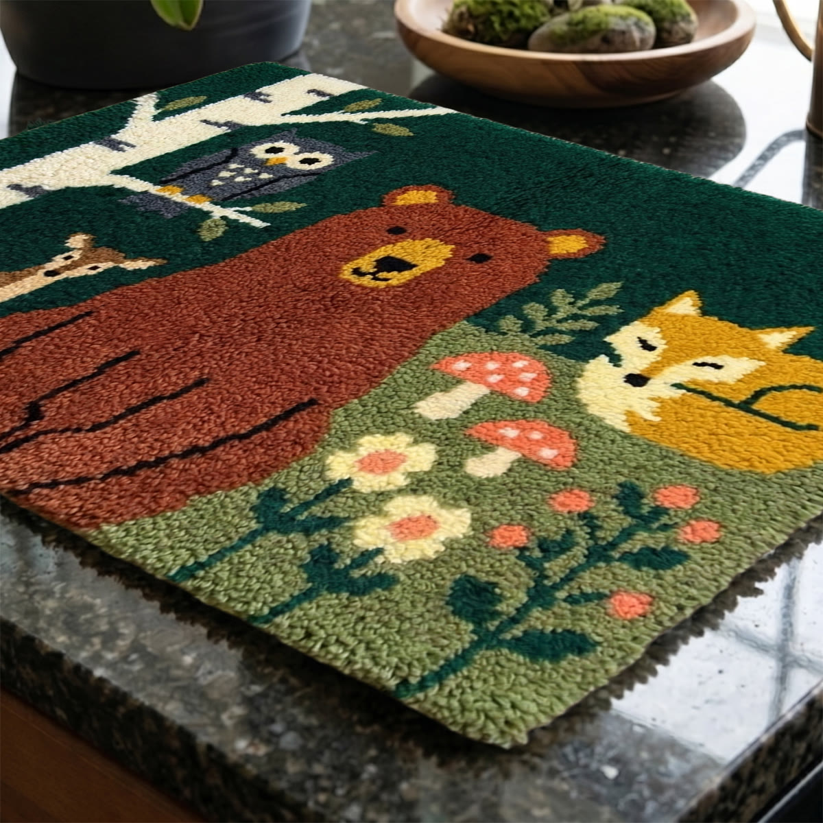 Rubbyoo Latch Hook Rug Kit - Woodland Animals | Nursery Room