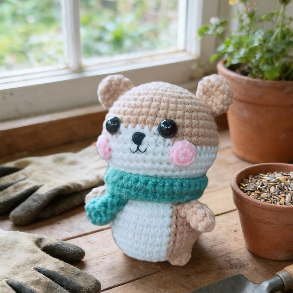 Diy Handmade Bear With Scarf Crochet Kit - Crocheted Kids Doll | Plush Animal Craft | Nice Gift Idea - image 3