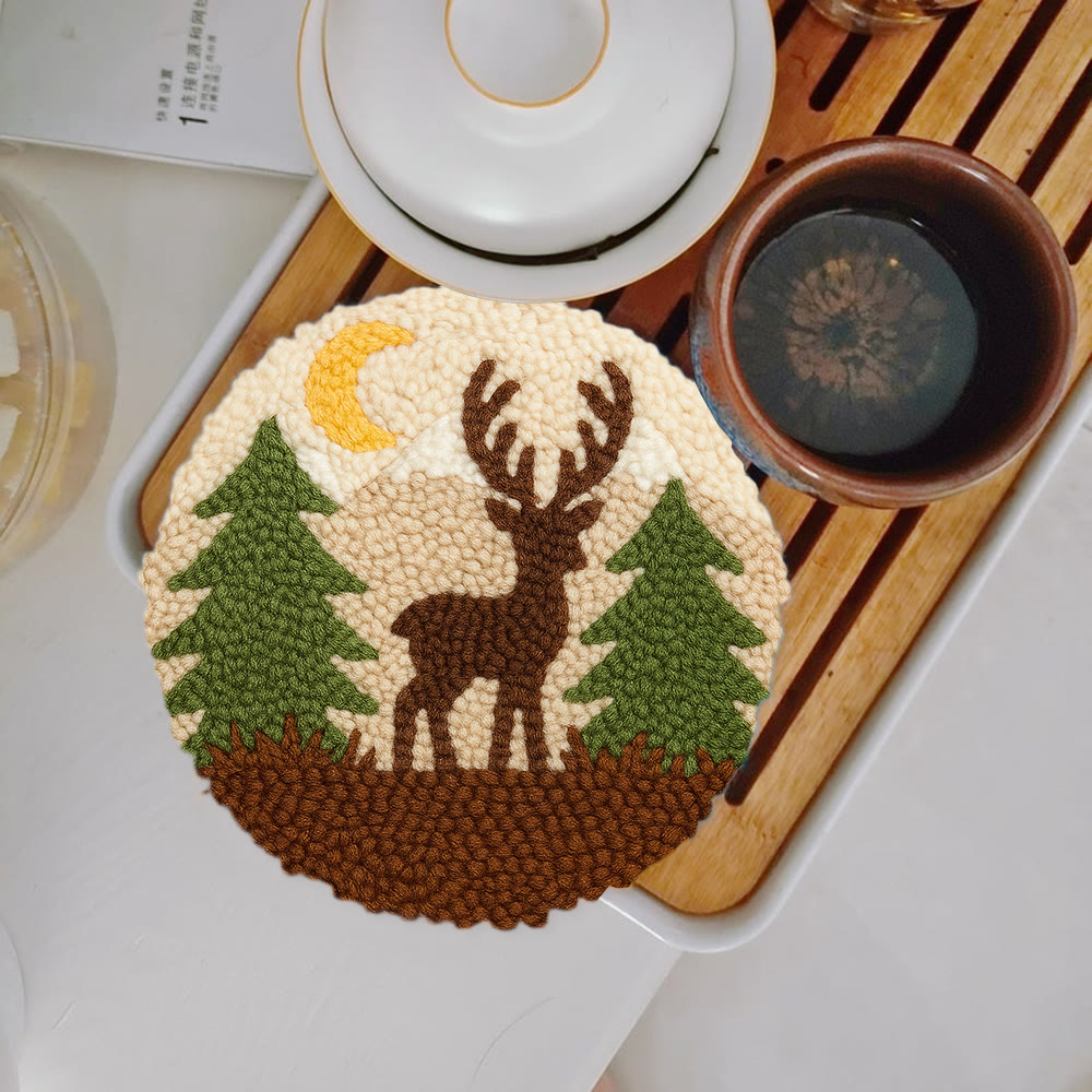 Deer In Forest Punch Needle Kit - Landscape Handmade Collection | Perfect Room Decoration - image 11