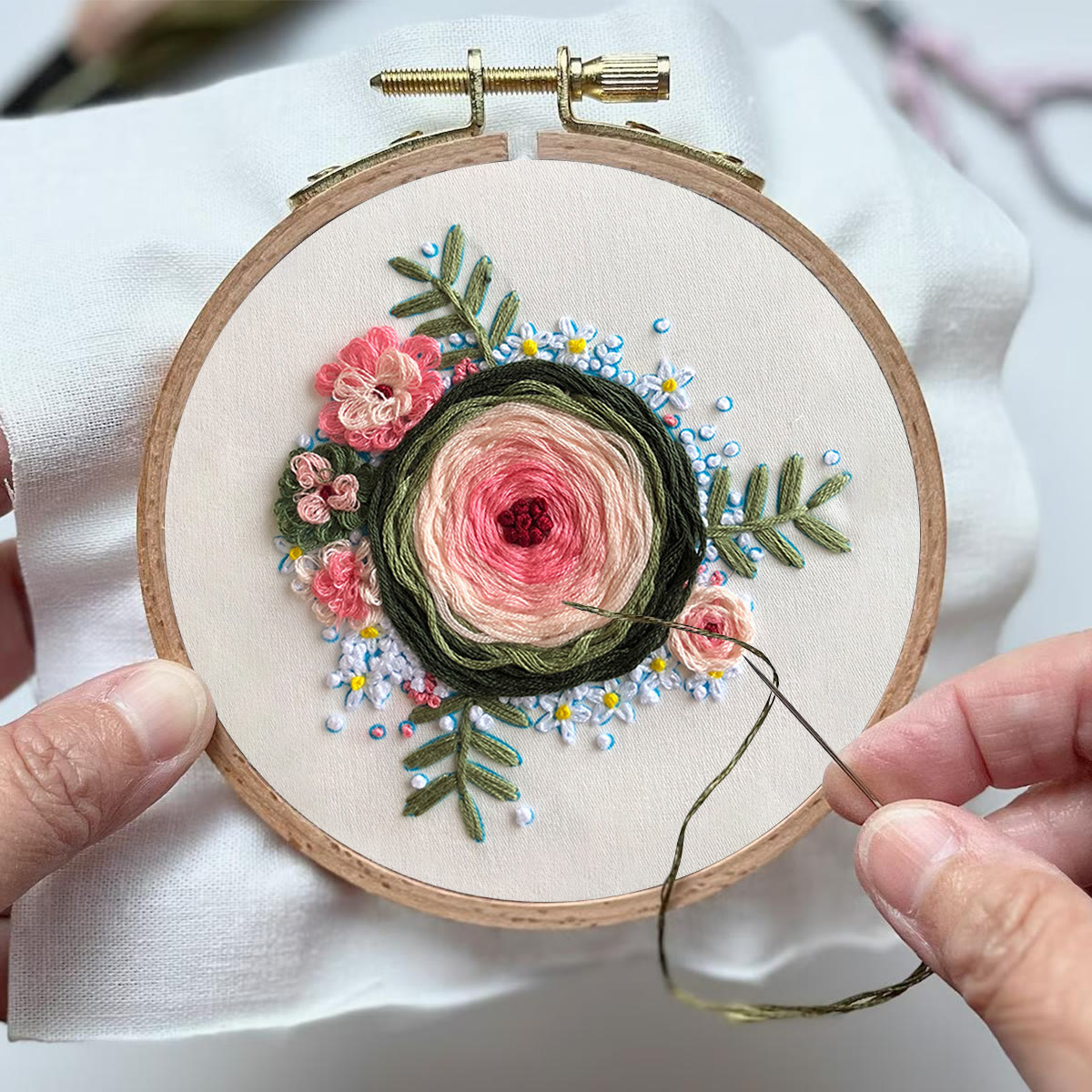 Rubbyoo Embroidery Kit-  Woven Rose Starter Kit For Craft Lover - image 4