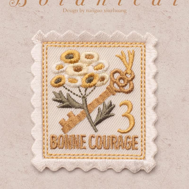 Vintage Embroidered Flower Patches Iron on Sew On| Patch France Stamps Applique