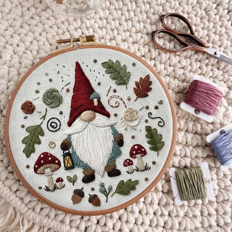 Rubbyoo Embroidery Kit - Forest Gnome | Christmas Beginner Craft | Novice-friendly Diy Kit - image 10