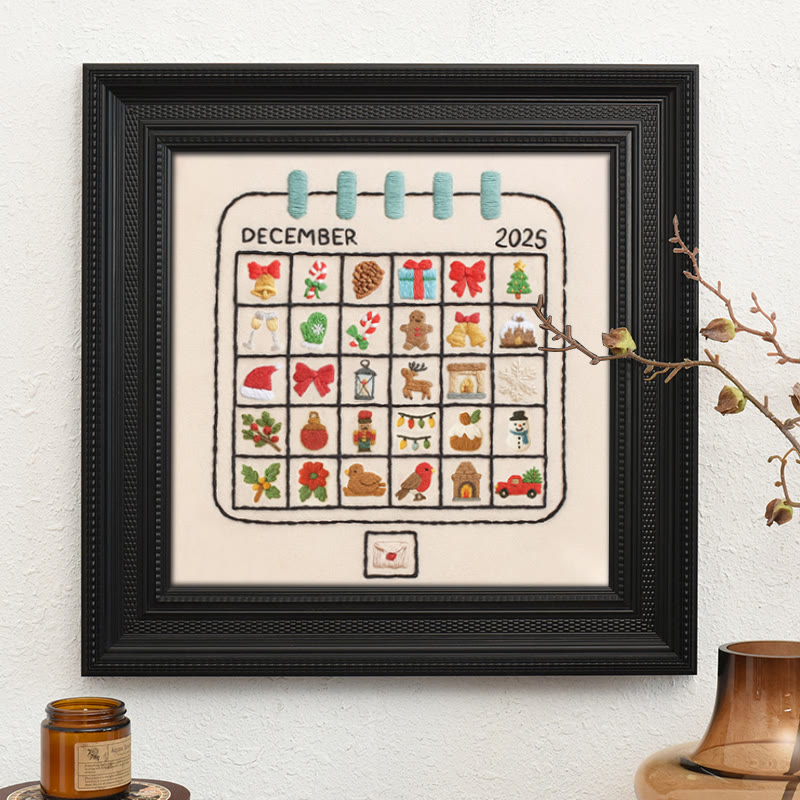 Rubbyoo Embroidery Kit - December Calendar | Christmas Home Decoration | Perfect Gifts For Crafters - Embroidery Kit Plus An Extra Frame - image 10